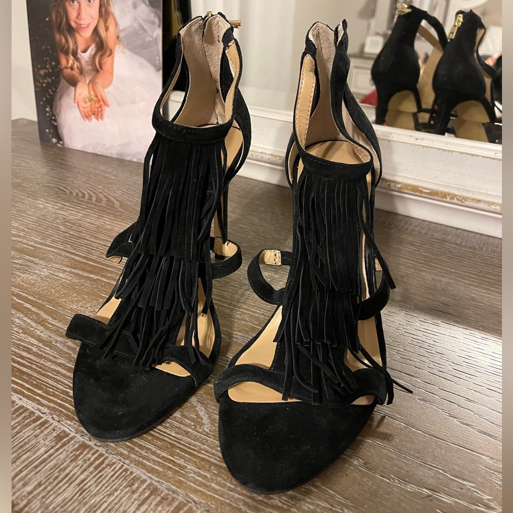 Ann Taylor fringe heels size 8.5
